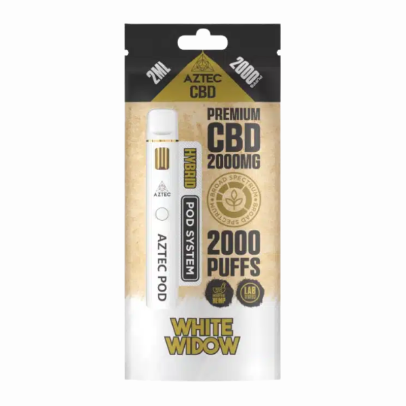 Aztec CBD 2000mg Pod Vape Kit: USB-C Rechargeable - CBD Infusions Aztec CBD 2000mg Pod Vape Kit: USB-C Rechargeable - CBD Infusions