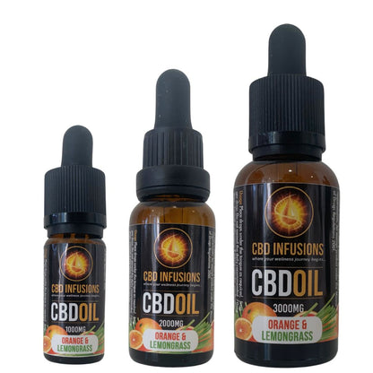 Orange & Lemon oil Various CBD Infusions - bottle