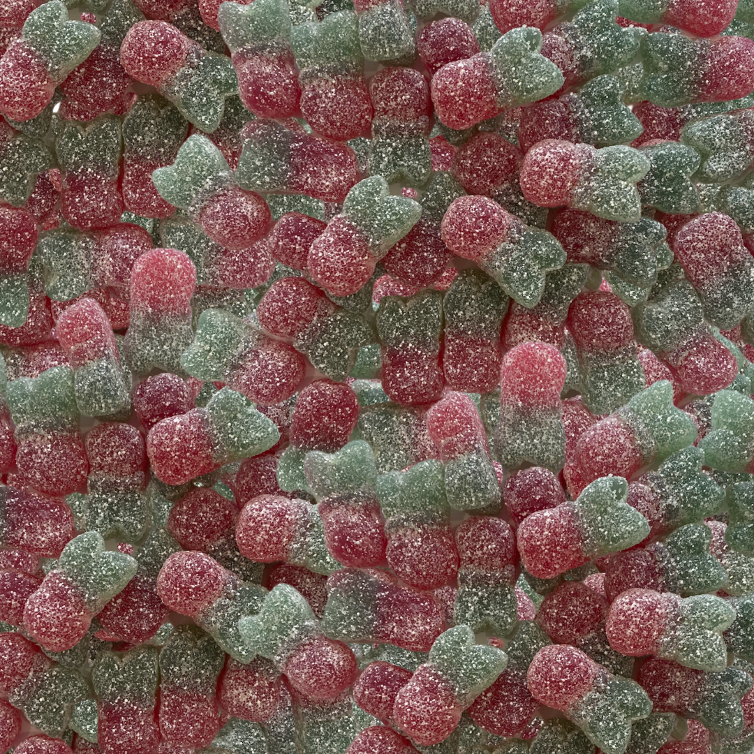 CBD Infusions - Gummy V Cherry Background