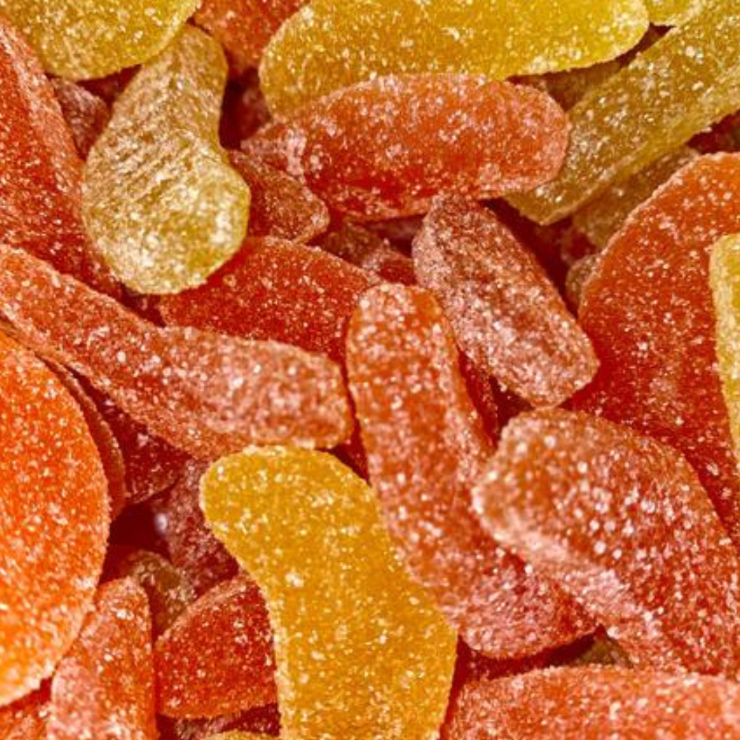 CBD Infusions - Oranges & Lemons Gummy Background