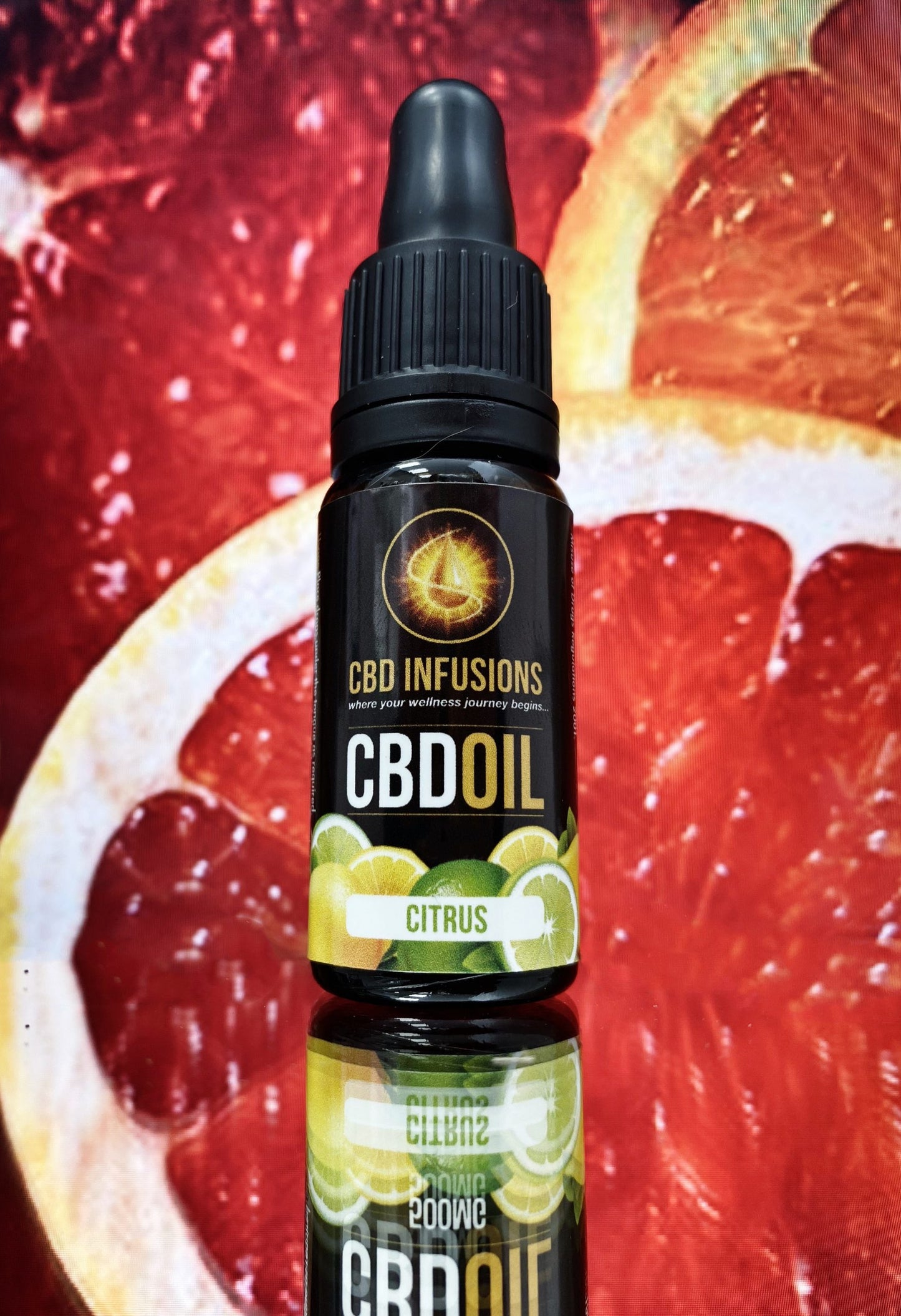 CBD Infusions CBD Oil - Citrus Background