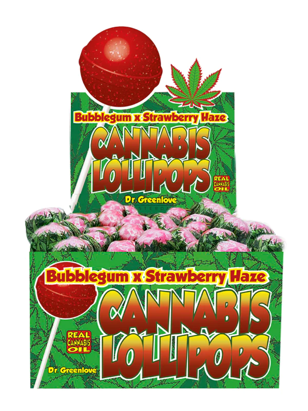 Cannabis Lollipops Bubblegum x Strawberry Haze Dr Greenlove 600x.png