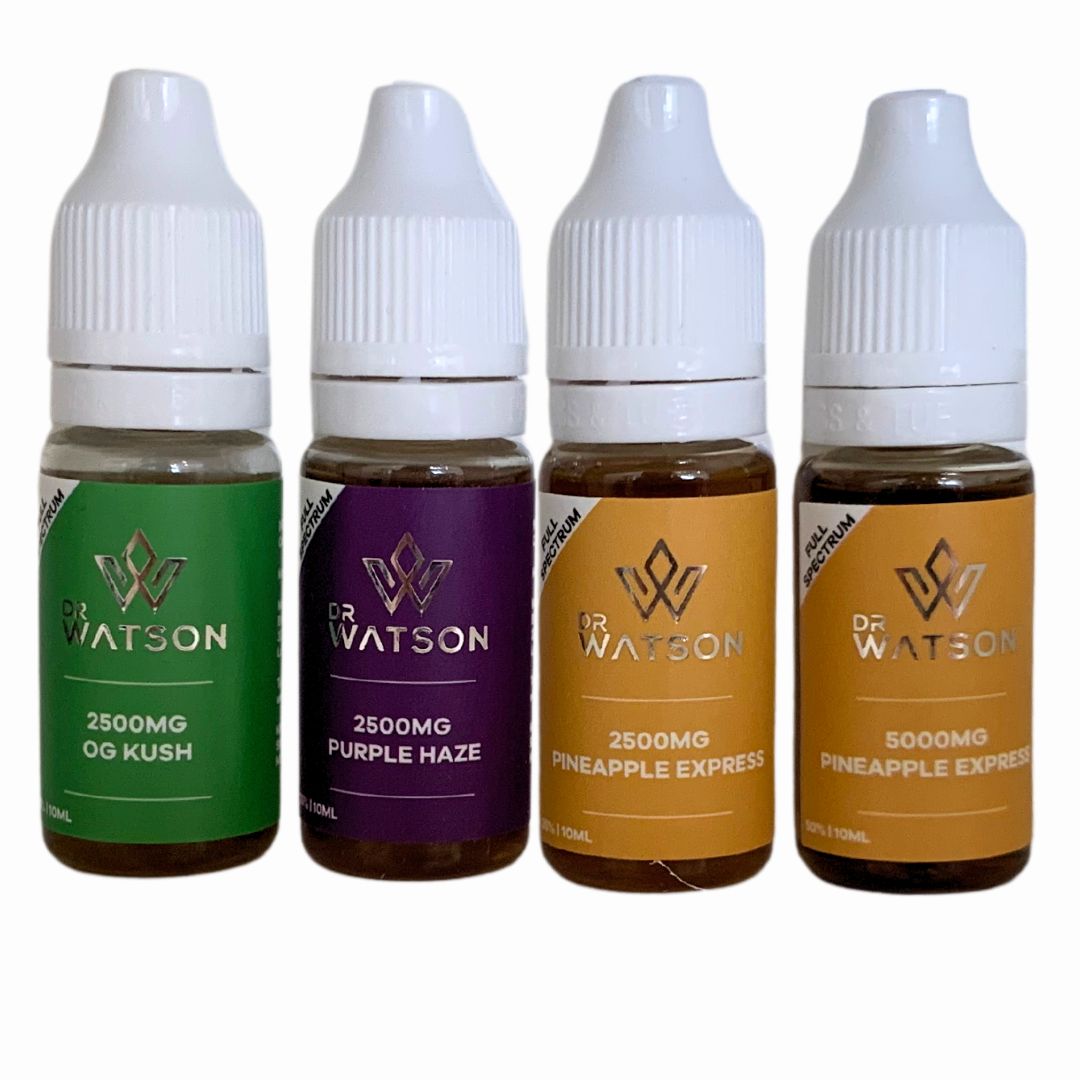 DR Watson CBD & CBG E-Liquid -All Flavours (Bottles)