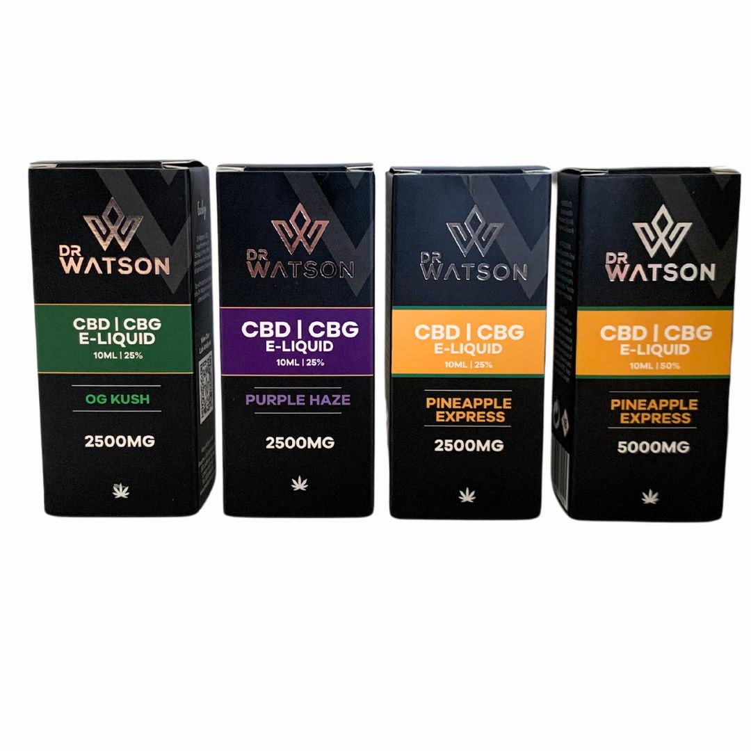 DR Watson CBD & CBG E-Liquid -All Flavours (Boxes) 2