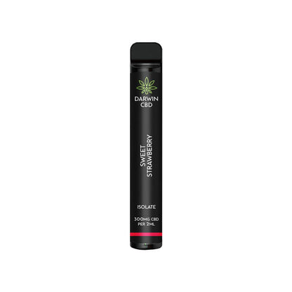 Darwin CBD Sweet Strawberry Disposable Vape 300mg 
