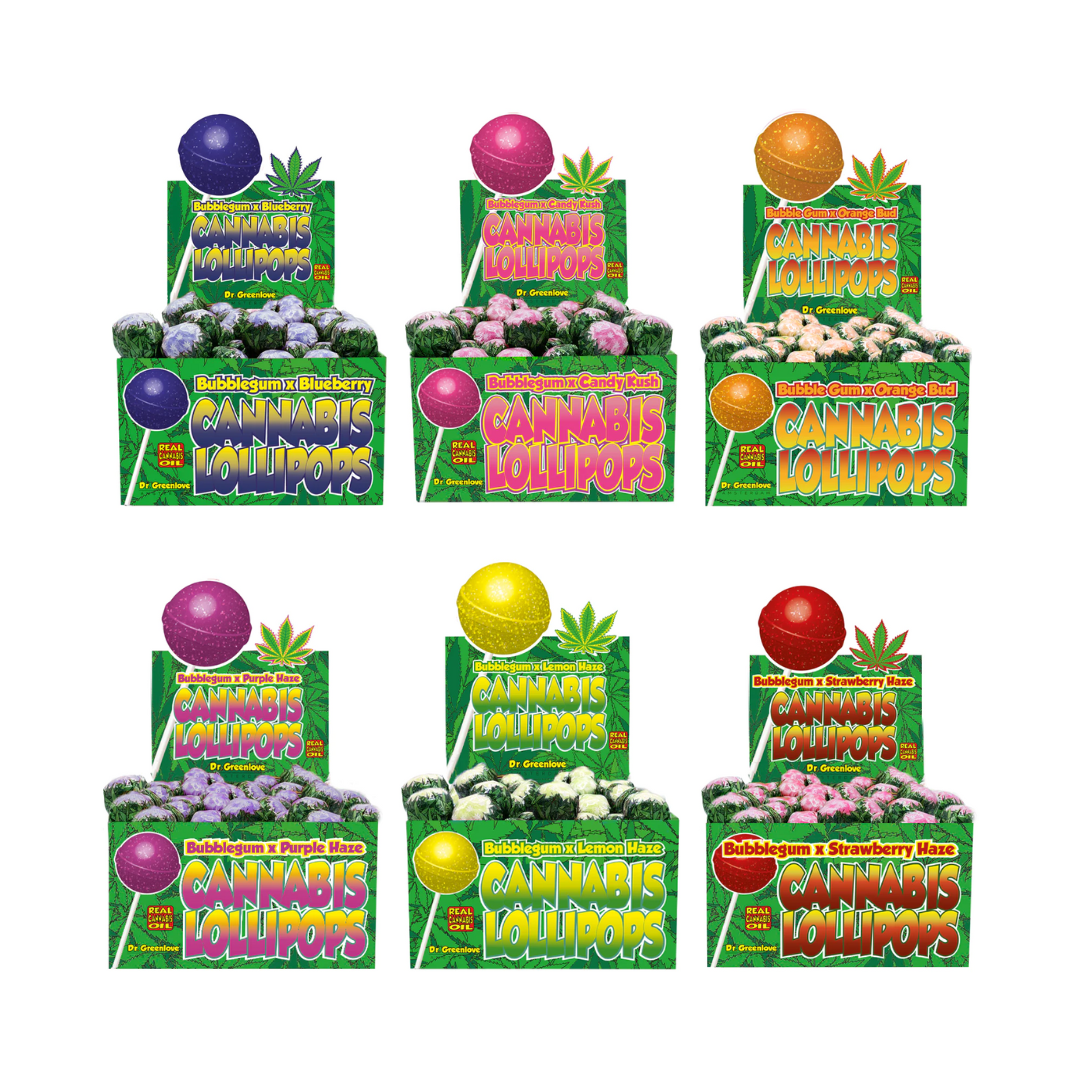 Cannabis Flavoured Lollipops by Dr Greenlove