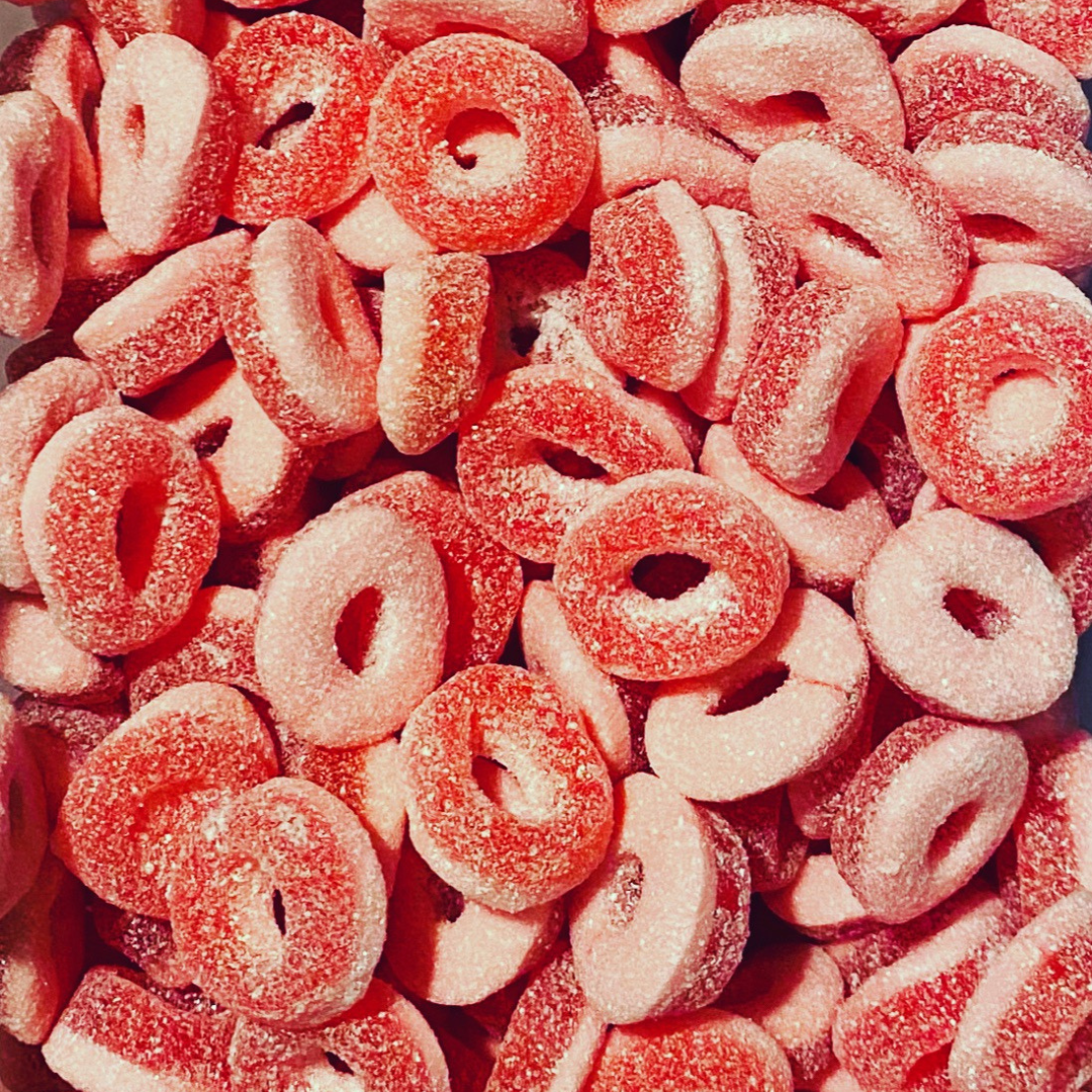 Gummy Rings Strawberry 3 Background