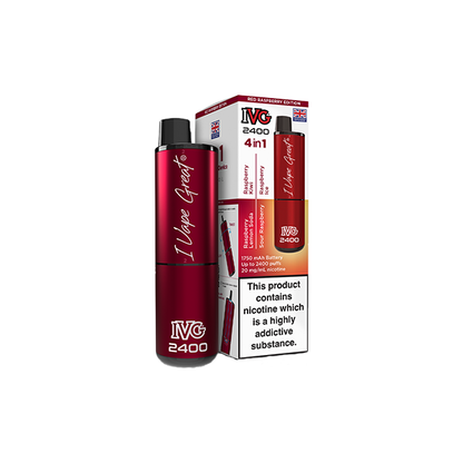 20mg IVG 2400 4 in 1 Multi Edition Rechargeable Pod Vape Kit 2400 Puffs