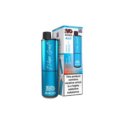 20mg IVG 2400 4 in 1 Multi Edition Rechargeable Pod Vape Kit 2400 Puffs
