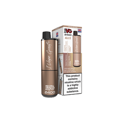 20mg IVG 2400 4 in 1 Multi Edition Rechargeable Pod Vape Kit 2400 Puffs