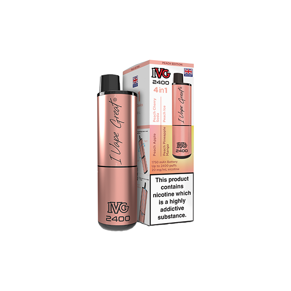 20mg IVG 2400 4 in 1 Multi Edition Rechargeable Pod Vape Kit 2400 Puffs