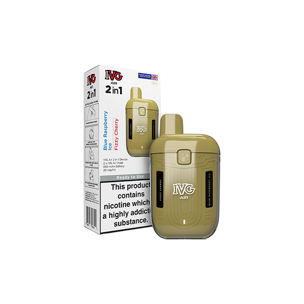 20mg IVG Air 2 in 1 Disposable Rechargeable Pod Vape Kit 1200 Puffs