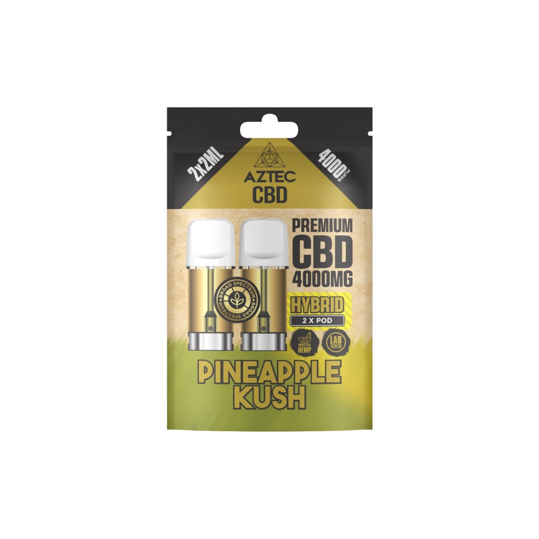 Aztec CBD 4000mg Broad Spectrum CBD Pods 2ml 4000 Puffs - 2 Pcs