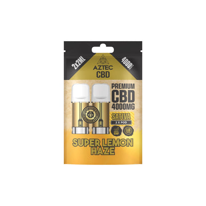 Aztec CBD 4000mg Broad Spectrum CBD Pods 2ml 4000 Puffs - 2 Pcs