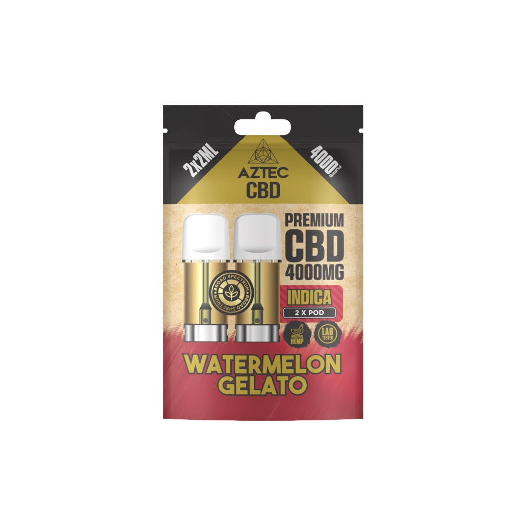Aztec CBD 4000mg Broad Spectrum CBD Pods 2ml 4000 Puffs - 2 Pcs