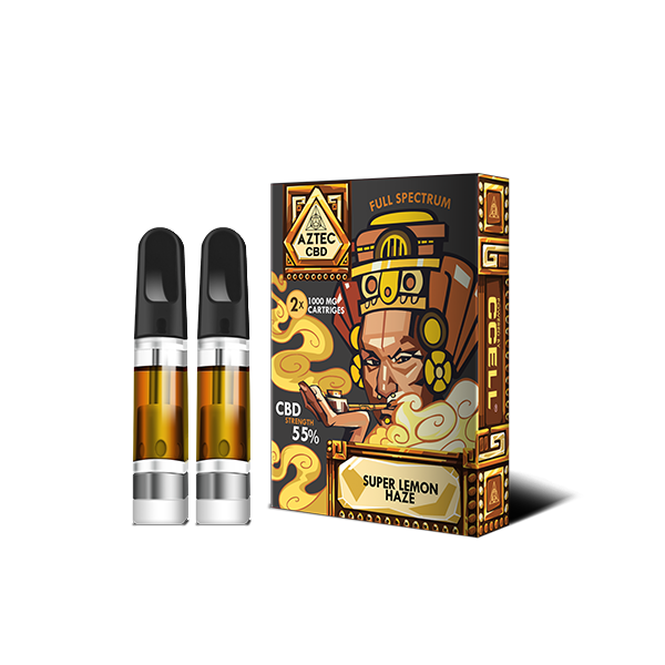 Aztec CBD 2 x 1000mg Cartridge Kit - 1ml