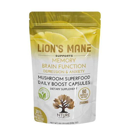 NTURE Lion's Mane Capsules 2000mg 