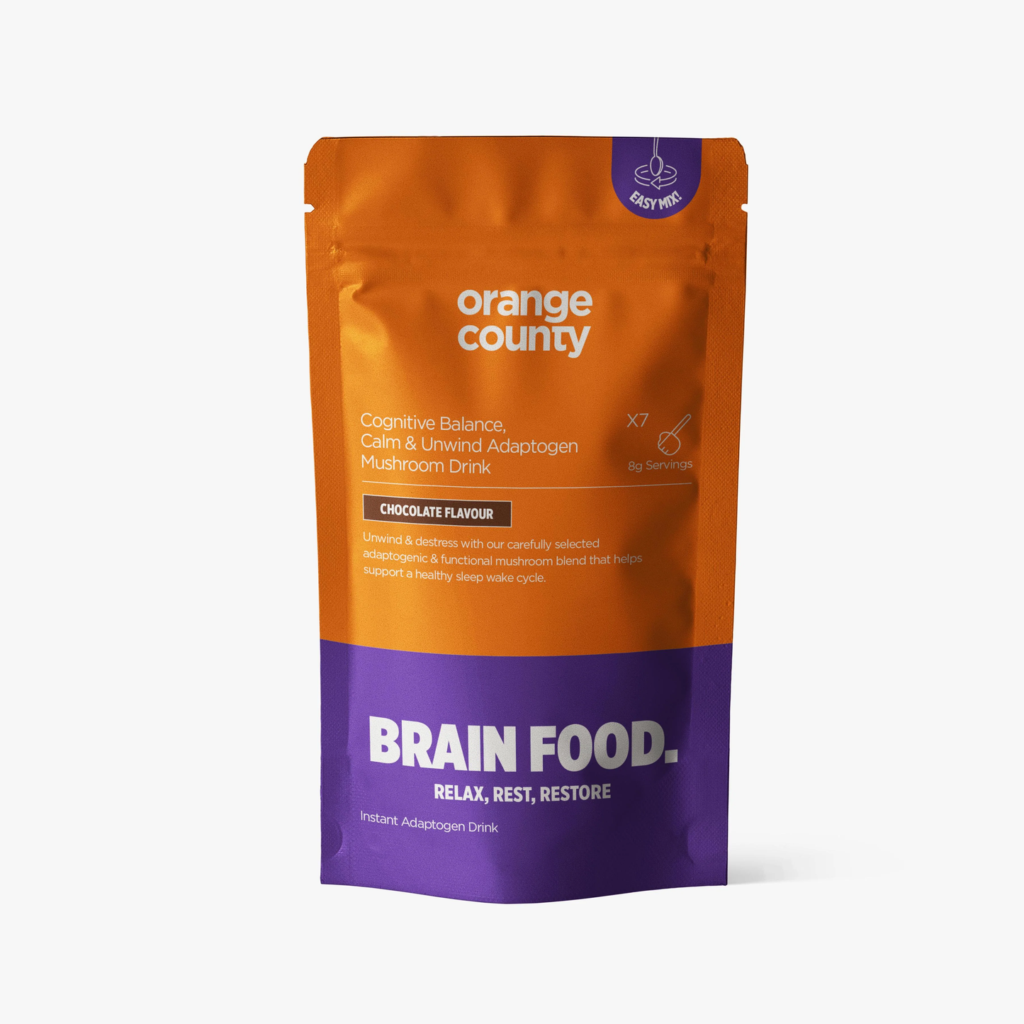 Orange County Brain Food Adaptogen Hot Chocolate  7 Servings 60g