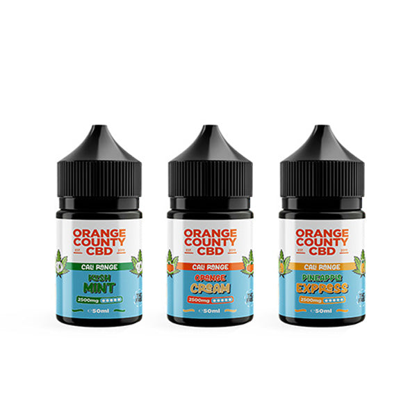 Orange County CBD  E-liquid Mixed Flavours.  2500mg