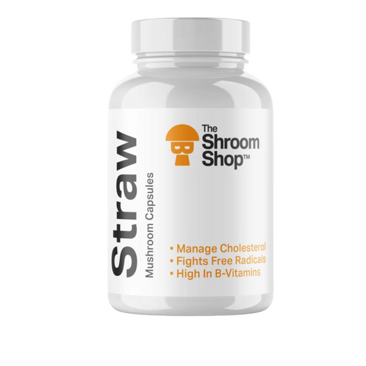 The Shroom Shop Straw Mushroom 45000mg Capsules - 90 Capsules