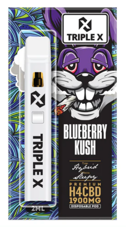 Triple X H4CBD  Blueberry Kush Vape 1900mg