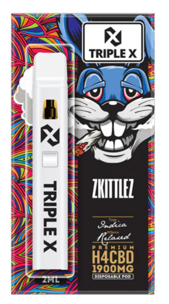 Triple X H4CBD ZKittlez vape 1900mg