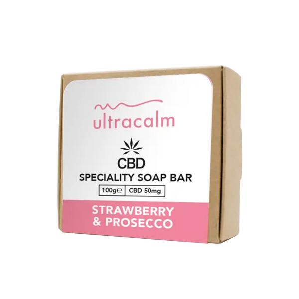 Ultracalm CBD Soap Bar Strawberry & Prosecco 50mg